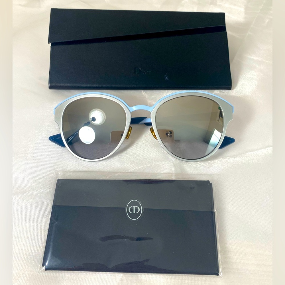 Dior Blue and Gold Sunglasses